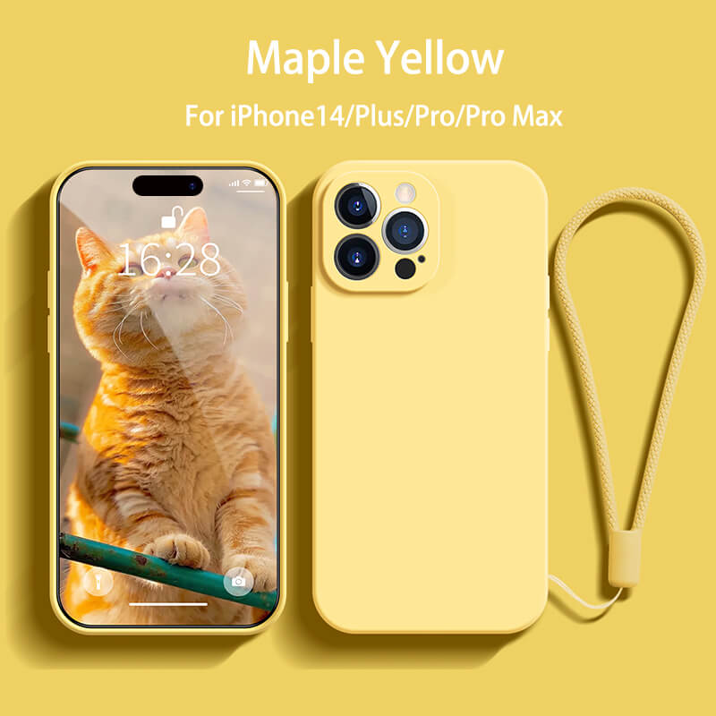 Straight Edge Liquid Silicone Phone Case For iPhone14 Pro Max