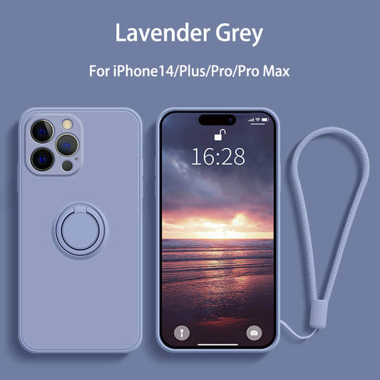 Liquid Silicone Magnetic Holder Phone Case For iPhone14