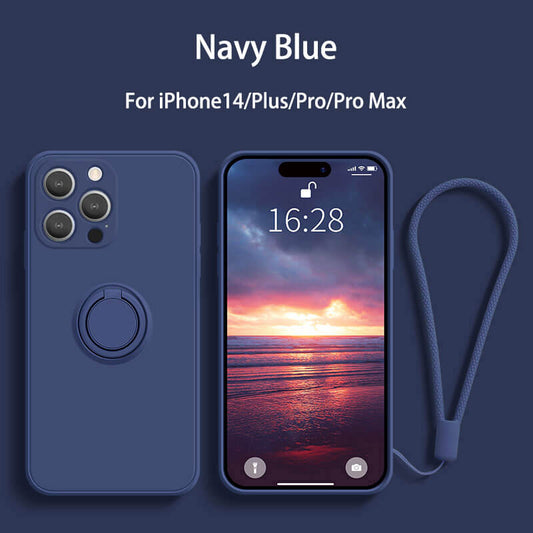 Liquid Silicone Magnetic Holder Phone Case For iPhone14