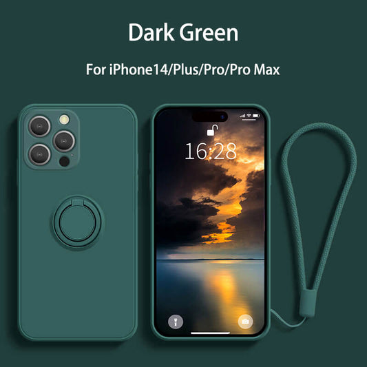 Liquid Silicone Magnetic Holder Phone Case For iPhone14