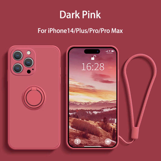 Liquid Silicone Magnetic Holder Phone Case For iPhone14 Pro Max
