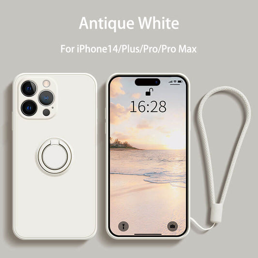 Liquid Silicone Magnetic Holder Phone Case For iPhone14