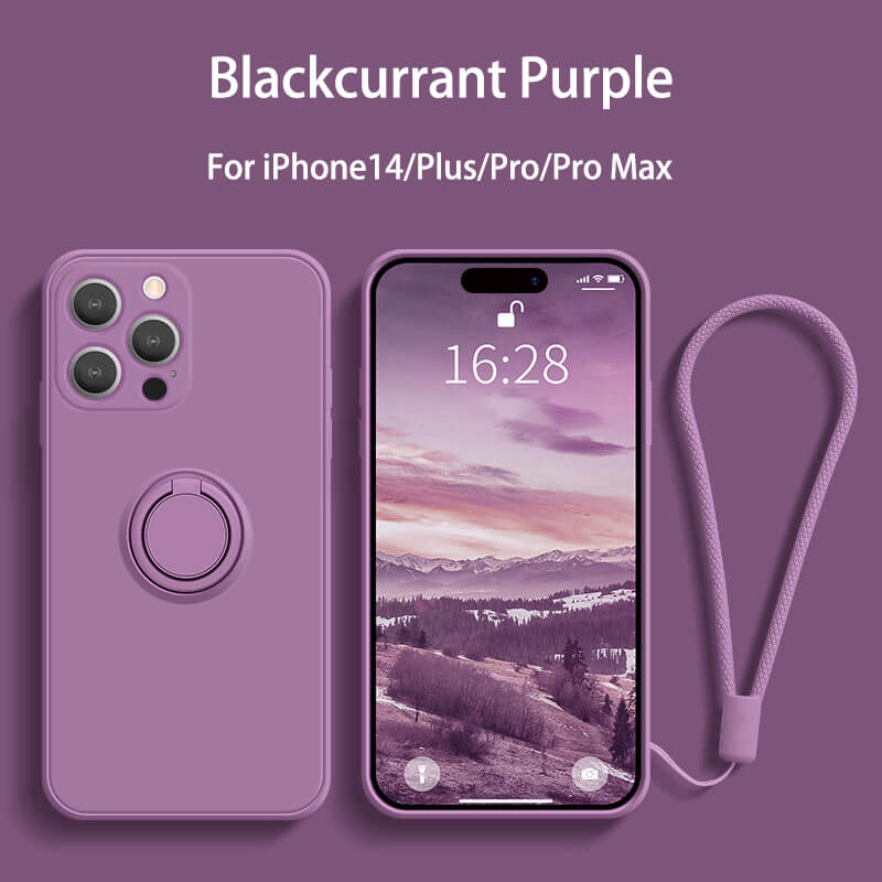 Liquid Silicone Magnetic Holder Phone Case For iPhone14