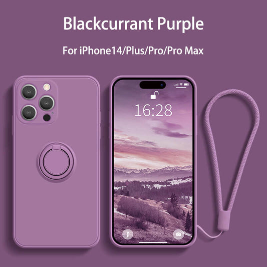 Liquid Silicone Magnetic Holder Phone Case For iPhone14 Plus