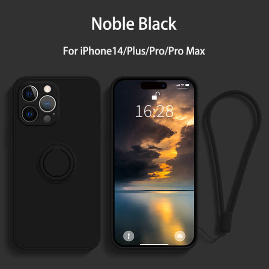 Liquid Silicone Magnetic Holder Phone Case For iPhone14