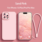 Protect Camera Liquid Silicone Phone Case For iPhone 15 Series