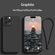 Protect Camera Liquid Silicone Phone Case For iPhone 15 Series