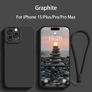 Protect Camera Liquid Silicone Phone Case For iPhone 15 Series