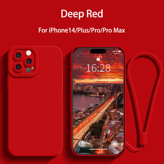 Protect Camera Liquid Silicone Phone Case For iPhone14 Pro Max