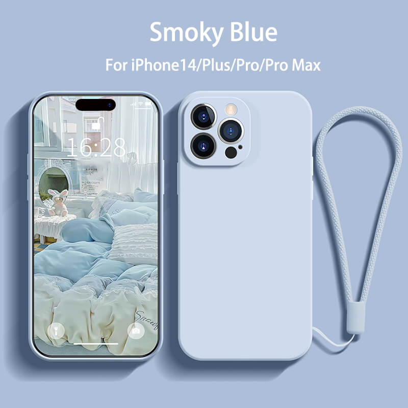 Straight Edge Liquid Silicone Phone Case For iPhone14 Pro Max