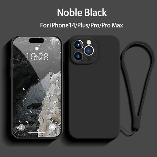 Straight Edge Liquid Silicone Phone Case For iPhone14 Plus